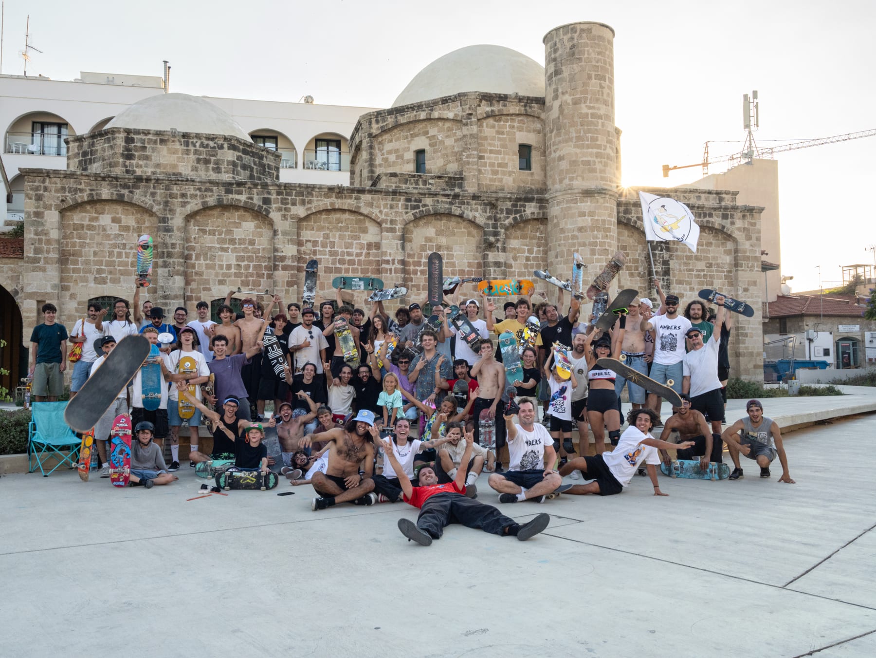 Go Skateboarding Day 2026 Cyprus group photo at Larnaka